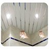 Реечный потолок для ванной 1,5х2,1 м AN85A белый с раскладкой хром