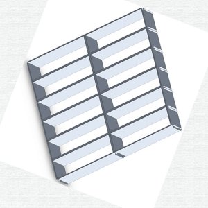 Грильято metallic blinds матовый 300-60