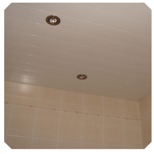 Реечный потолок в ванну рейками 2 м. x2,7м белый матовый