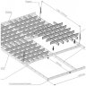 Решетчатый потолок грильято - классика Стандарт белый 100х100х40